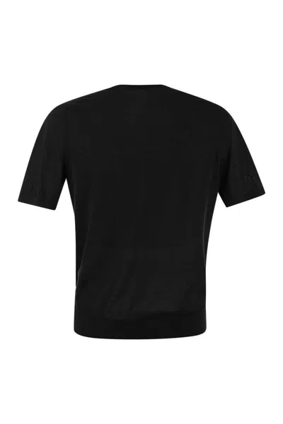 Shop Tagliatore T-shirt In Cotton Fabric In Black