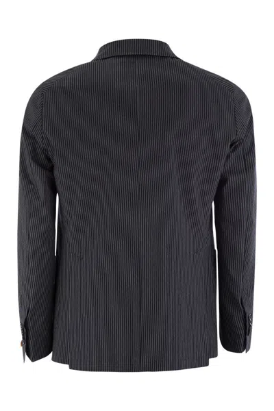 Tagliatore Men's Two-button Pinstripe Jacket In Blue