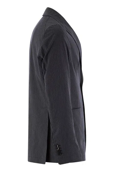 Tagliatore Men's Two-button Pinstripe Jacket In Blue