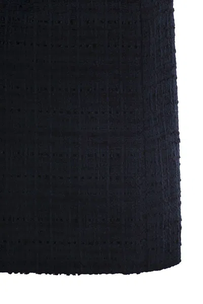 Tagliatore May Mini Skirt In Blue Tweed In Blue