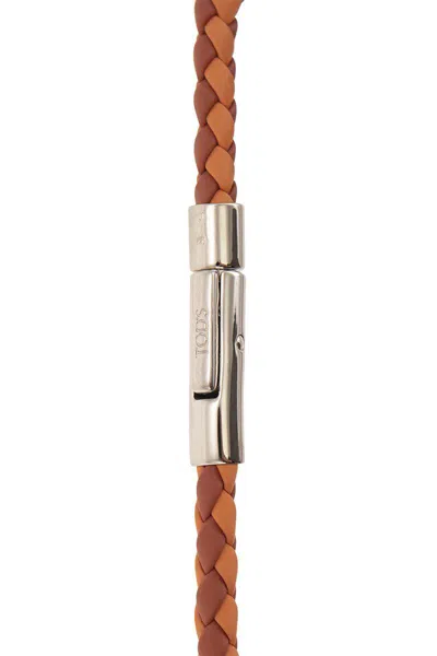 Tod's Mycolors 2-turn Leather Bracelet In Orange