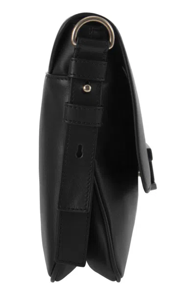 Tod's T Timeless Mini Leather Shoulder Strap In Black