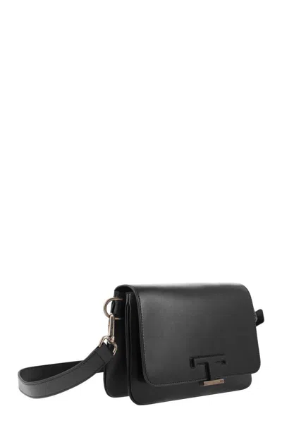 Shop Tod's T Timeless Leather Mini Bum Bag In Black