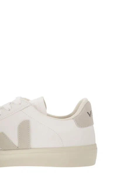 Shop Veja Chromefree Leather Trainers In White/natural