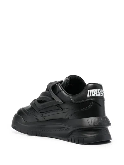 Shop Versace Odyssey Chunky Sneakers In Black