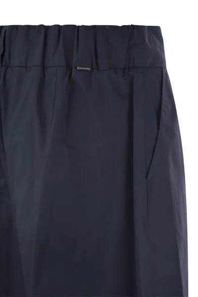 Shop Woolrich Pure Cotton Poplin Shorts In Blue