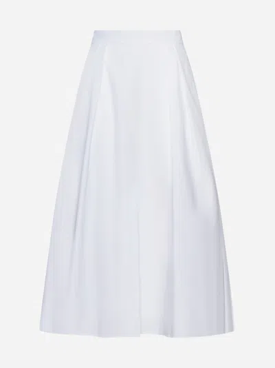 Shop Rohe Cotton Midi Skirt In White