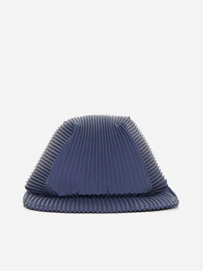 Shop Issey Miyake Pleated Fabric Cap In Blue Charcoal