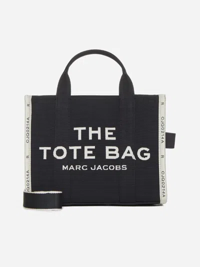 Shop Marc Jacobs The Medium Tote Fabric Bag In Black