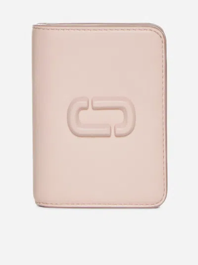 Shop Marc Jacobs The Mini Compact Leather Wallet In Rose