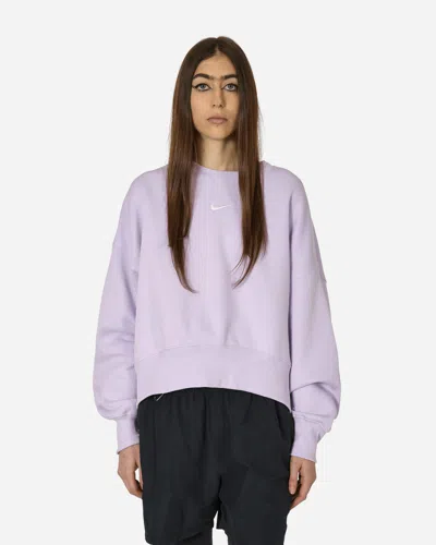Shop Nike Phoenix Fleece Crewneck Sweatshirt Violet Mist In Multicolor