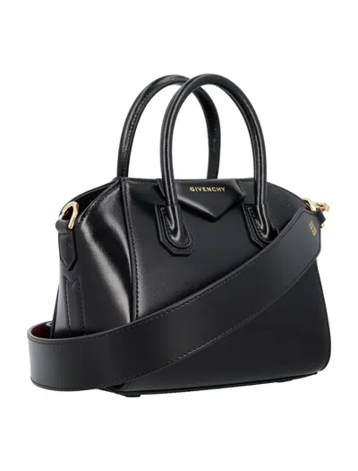 Shop Givenchy Antigona Toy Bag In Black/red
