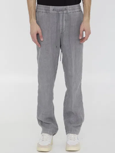 Shop James Perse Linen Pants In Grey