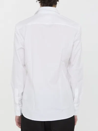 Shop Burberry Stretch Cotton Shirt In White