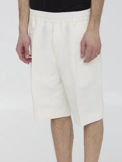 Shop Burberry Tailored Bermuda Shorts In White