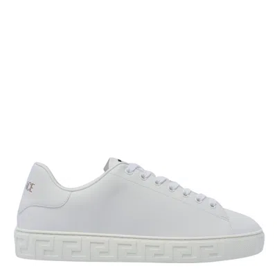 Versace White Leather Sneakers