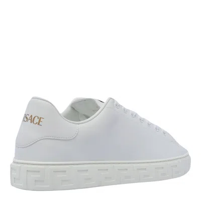 Versace White Leather Sneakers