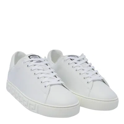 Versace White Leather Sneakers