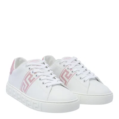 Shop Versace Sneakers In Pink