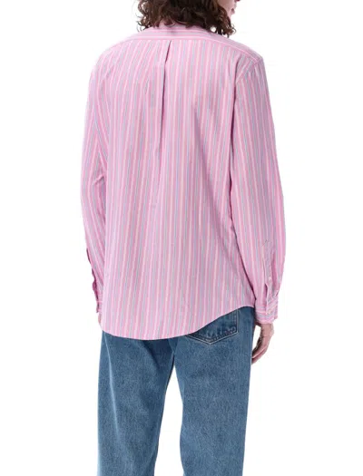 Shop Polo Ralph Lauren Classic Custom Fit Shirt In Pink Light Blu