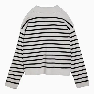 Shop Ami Alexandre Mattiussi Ami Paris Chalk Striped Sweater In And In Multicolor
