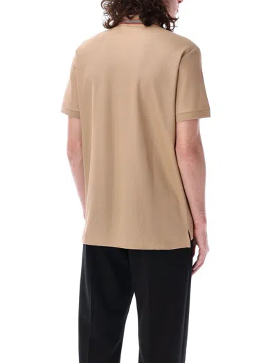 Shop Burberry Pierson Polo Shirt In Soft Fawn