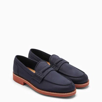 Shop Church's Navy Pembrey Loafer In Cotton Canvas In Blue