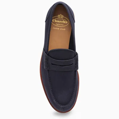 Shop Church's Navy Pembrey Loafer In Cotton Canvas In Blue