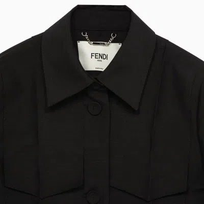 Shop Fendi Boxy Jacket In In Black