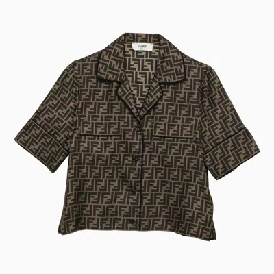 Shop Fendi Pyjamas With Ff Pattern In Brown