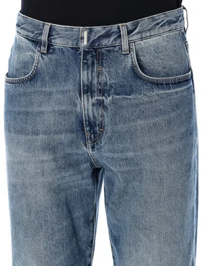 Shop Givenchy Round Regular Fit 5 Pockets Denim In Indigo Blue