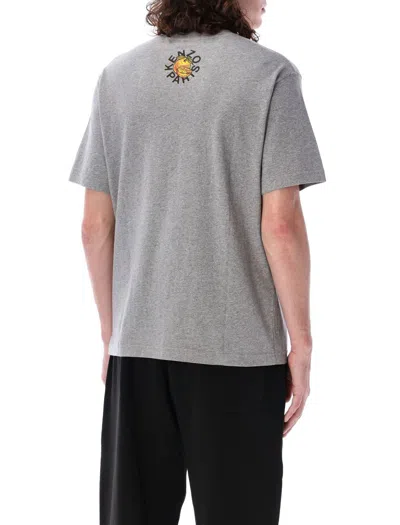 Shop Kenzo Orange Classic T-shirt In Pearl Grey