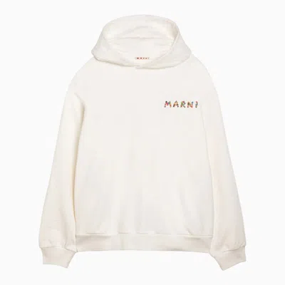 Shop Marni Hoodie With Logo In White