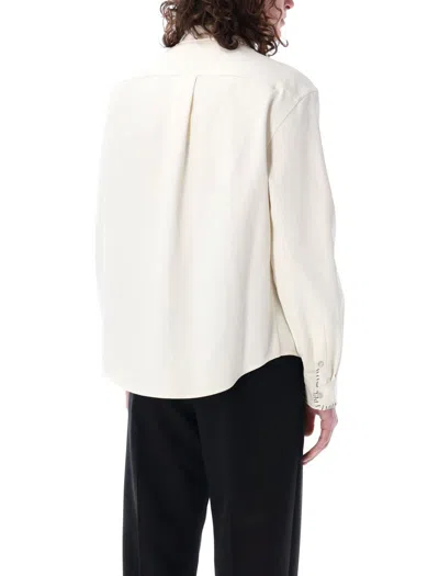 Shop Marni Cotton Woven Shirt In Lily White