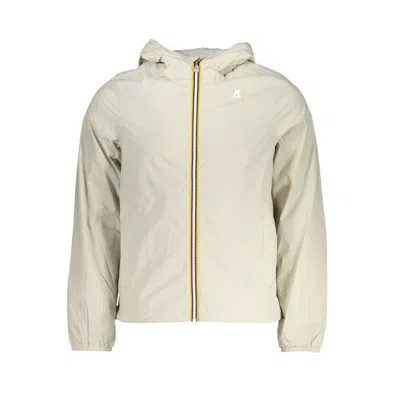 Shop K-way Beige Contrast Hooded Sports Jacket