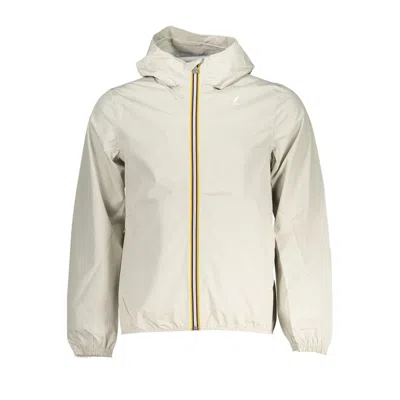 Shop K-way Beige Long-sleeve Waterproof Hooded Jacket