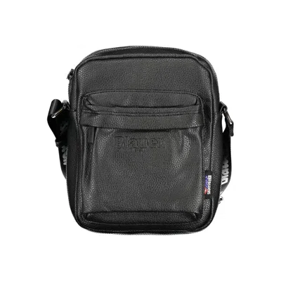 Shop Blauer Black Leather Shoulder Strap Bag