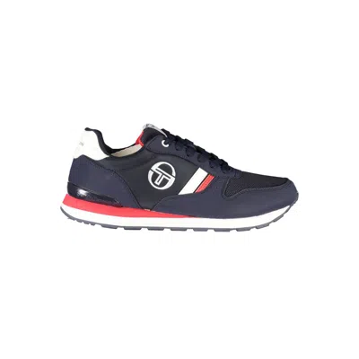Shop Sergio Tacchini Blue  Sneakers With Embroidery