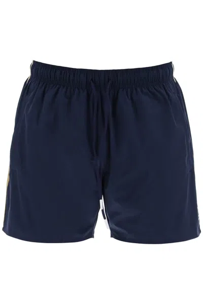 Shop Hugo Boss Seaside Bermuda Shorts With Tr In Blu