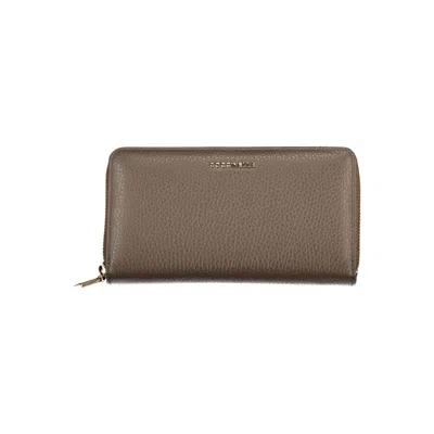 Shop Coccinelle Chic Brown Leather Wallet With Ample Space