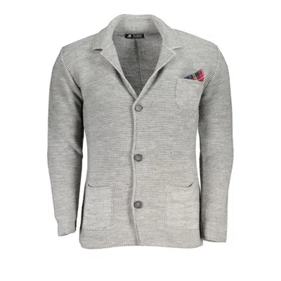 Shop U.s. Grand Polo Chic Gray Cardigan With Elegant Pockets