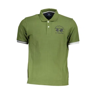Shop La Martina Chic Green Cotton Blend Polo Shirt