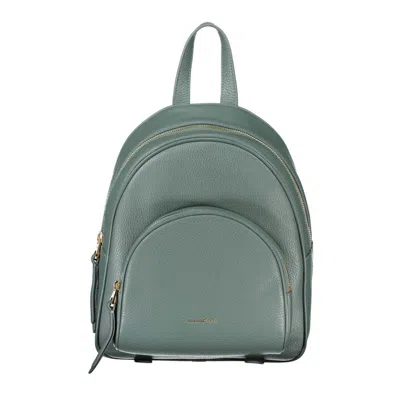 Shop Coccinelle Chic Green Leather Backpack With Adjustable Straps