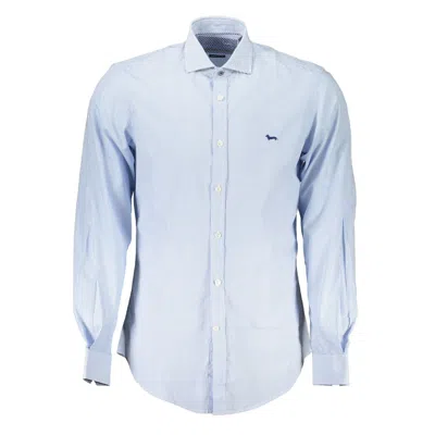 Shop Harmont & Blaine Chic Light Blue Organic Cotton Shirt