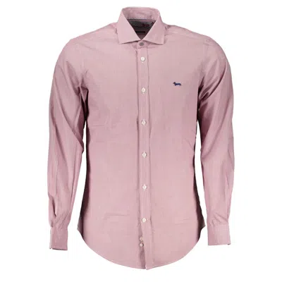 Shop Harmont & Blaine Chic Pink Narrow Fit Long Sleeve Shirt
