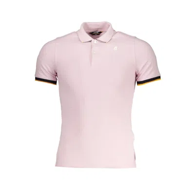 Shop K-way Chic Pink Polo With Contrast Detailing