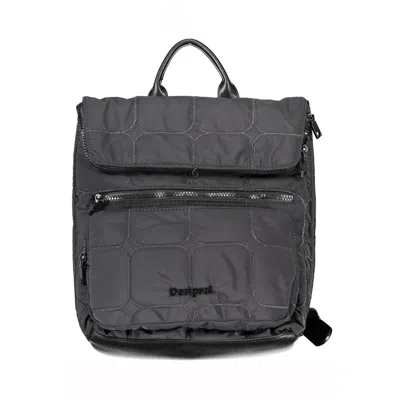 Shop Desigual Chic Urban Black Polyester Backpack With Contrasting Details