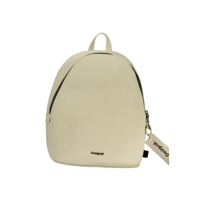 Shop Desigual Chic White Contrast Detail Backpack
