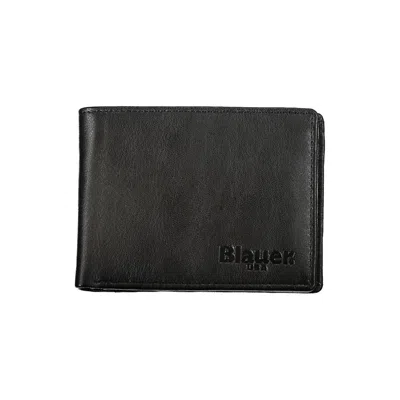 Shop Blauer Elegant Black Leather Dual Compartment Wallet
