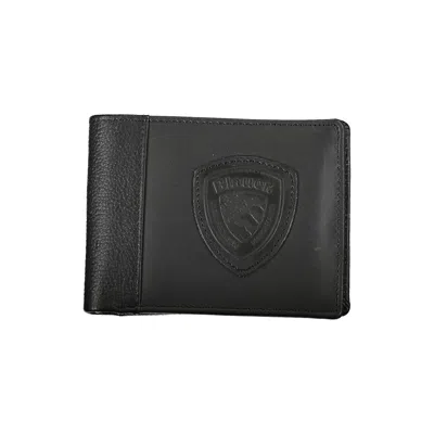Shop Blauer Elegant Black Leather Wallet With Contrast Details